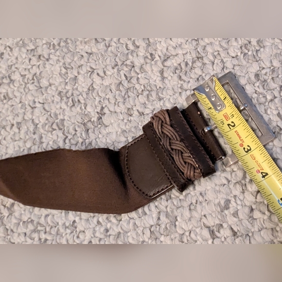 Women's Brown Thick Stretchable Elastic Belt - Picture 10 of 11